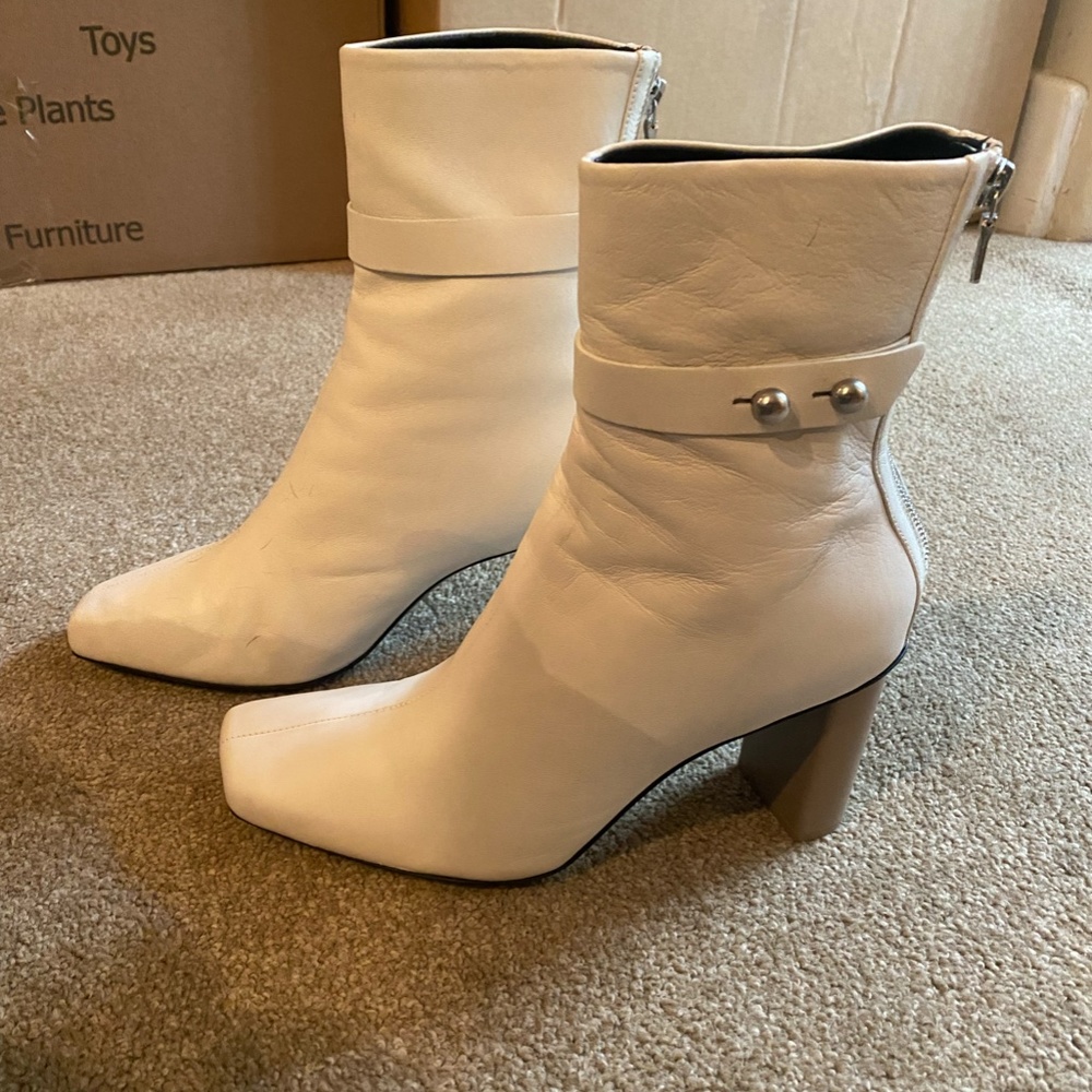 Cream size 8 1/2 (fits like a 9) Rag and Bone booties. Worn 1 time